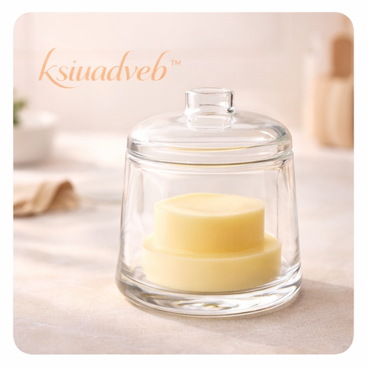 ksiuadveb™ Glass Butter Bell Crock, French Style Butter Keeper for Spreadable Butter Storage